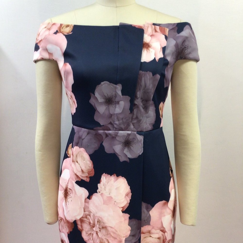 Ted Baker Dark Navy Lovez Off the Shoulder Dress Size 2(US 6)